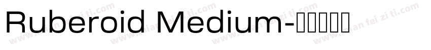 Ruberoid Medium字体转换